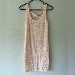 Blush pink lacy mini